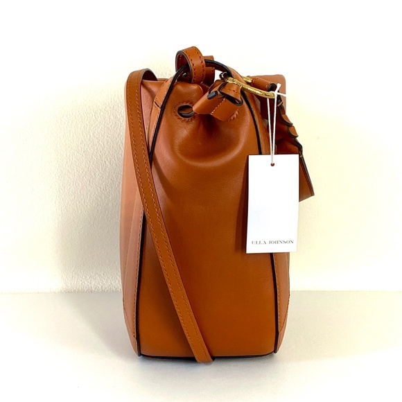 Ulla Johnson Hilma Top-Handle Leather Bucket Bag in Sienna Brown - Picture 13 of 16